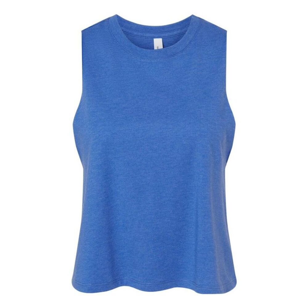 Women�'s Racerback Crop Tank / Heather True Royal